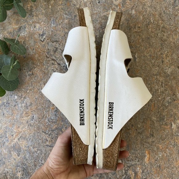 Birkenstock Arizona White Sandals Shoes NARROW - Picture 4 of 9